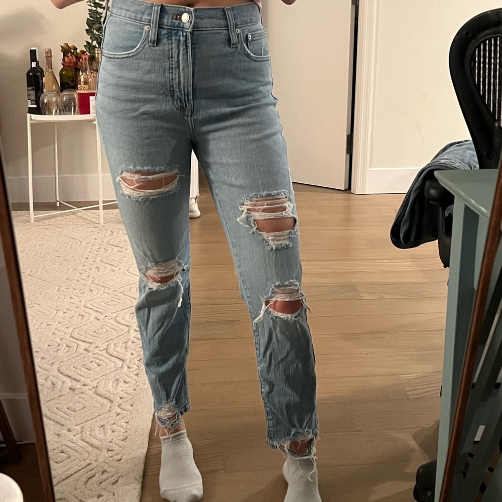 Madewell- The Perfect Vintage Jean (distressed by me)